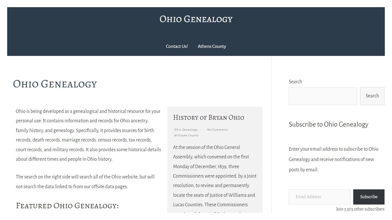 Ohio Genealogy — Ohio Genealogy